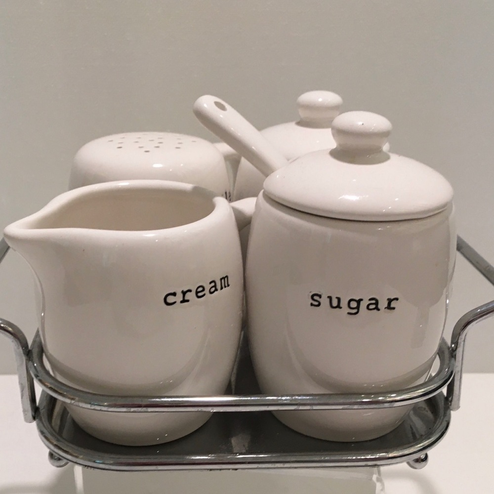Pottery Barn Coffee House Sugar Creamer set